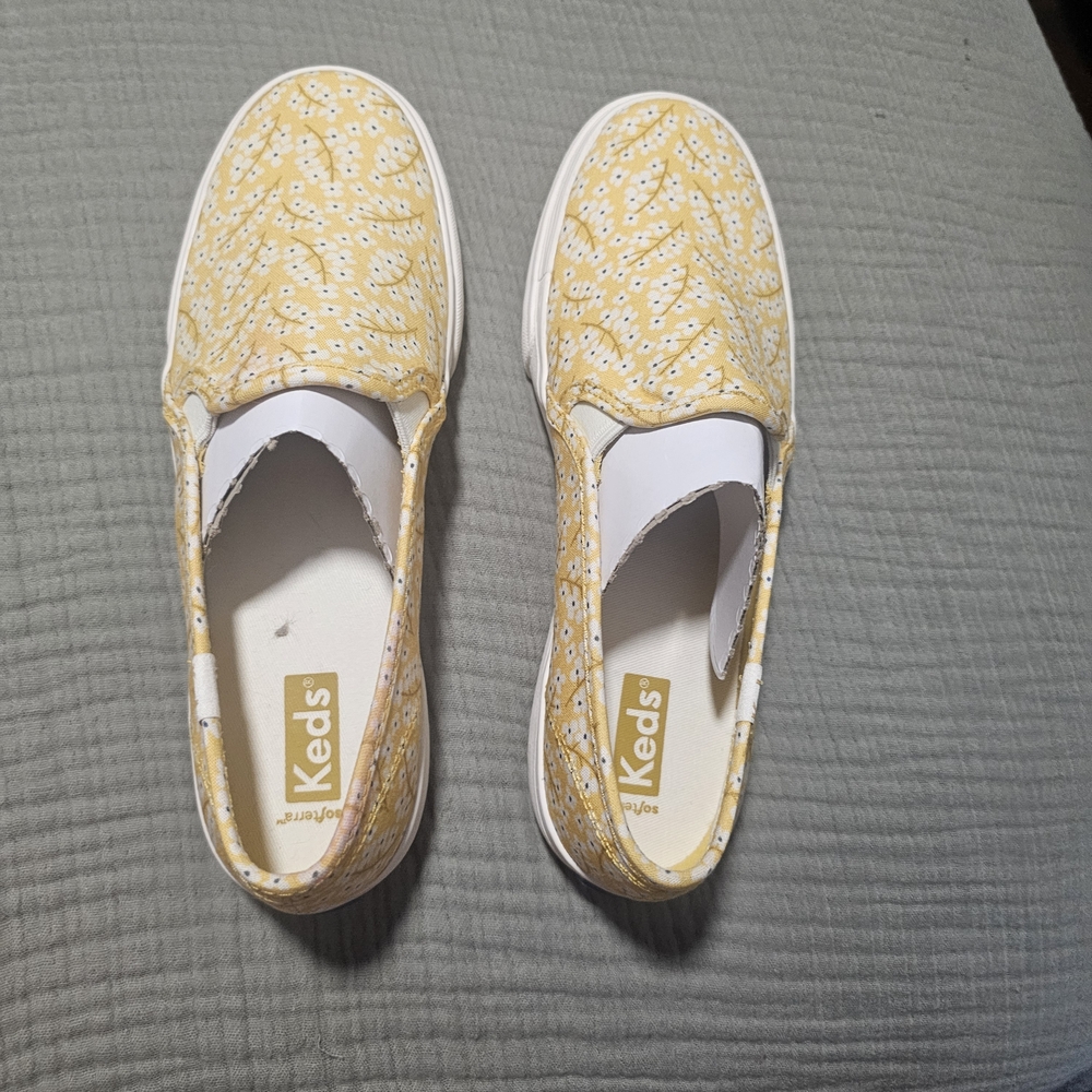 Keds Yellow Floral Slip-On Sneakers